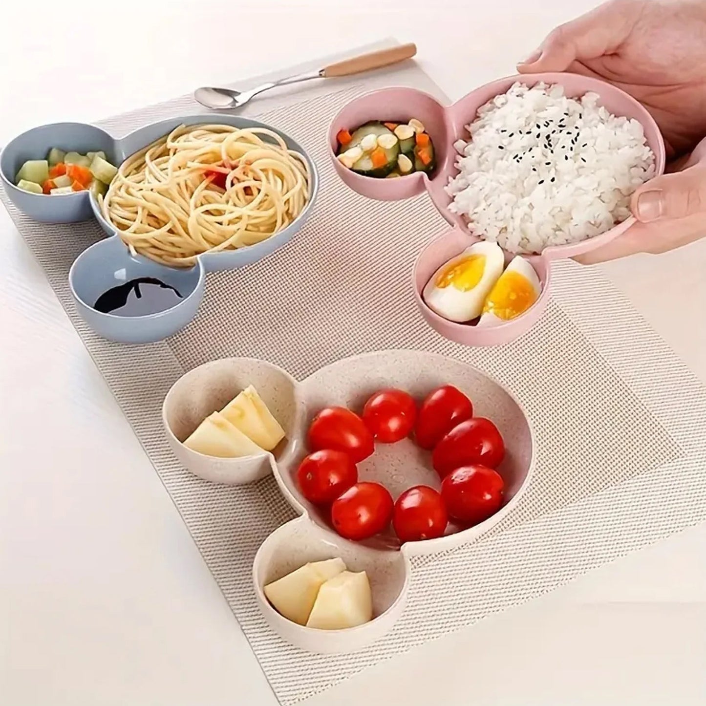 Mickey Mouse Shape Plates for Kids, Kids, Baby Cartoon Bowl Plate (1 Pc)