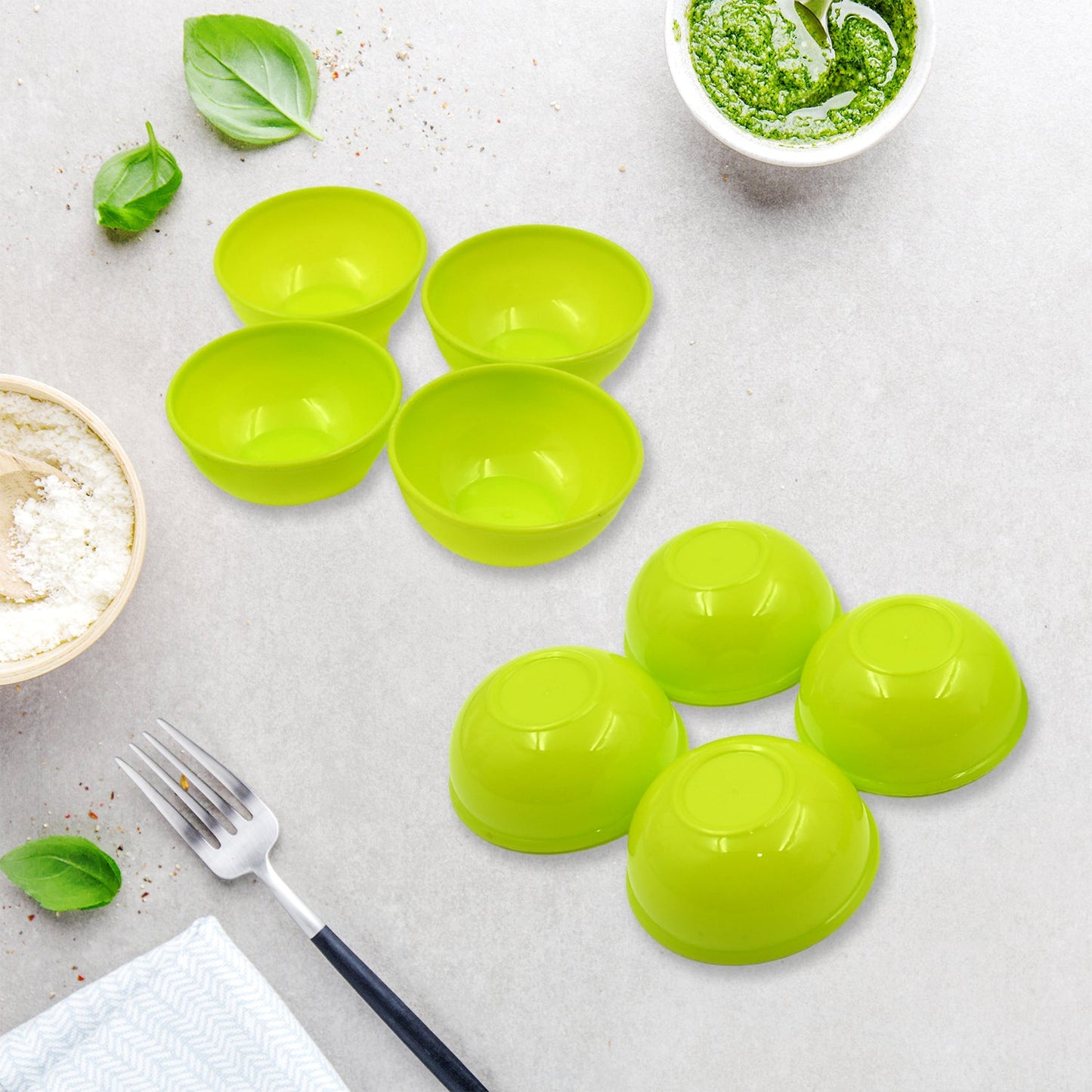 Multipurpose Small Plastic Bowl Katori Microwave Safe Bowl 8 Pcs Set