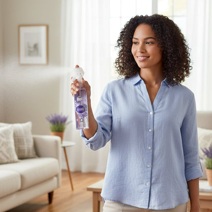 Lavender fragrance room freshener spray bottle