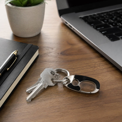 Premium Stainless Steel Carabiner Keychain with Secure Locking Clip 1 Pc