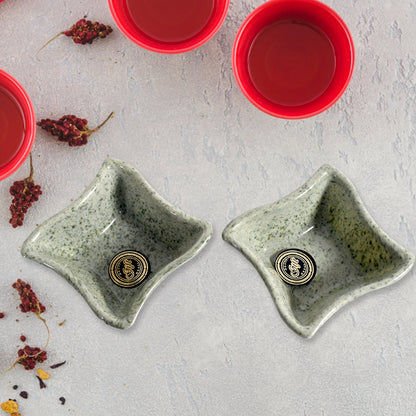  Ceramic Tea Cups Mug Set with Snacks 4 Pcs - key feature close-up