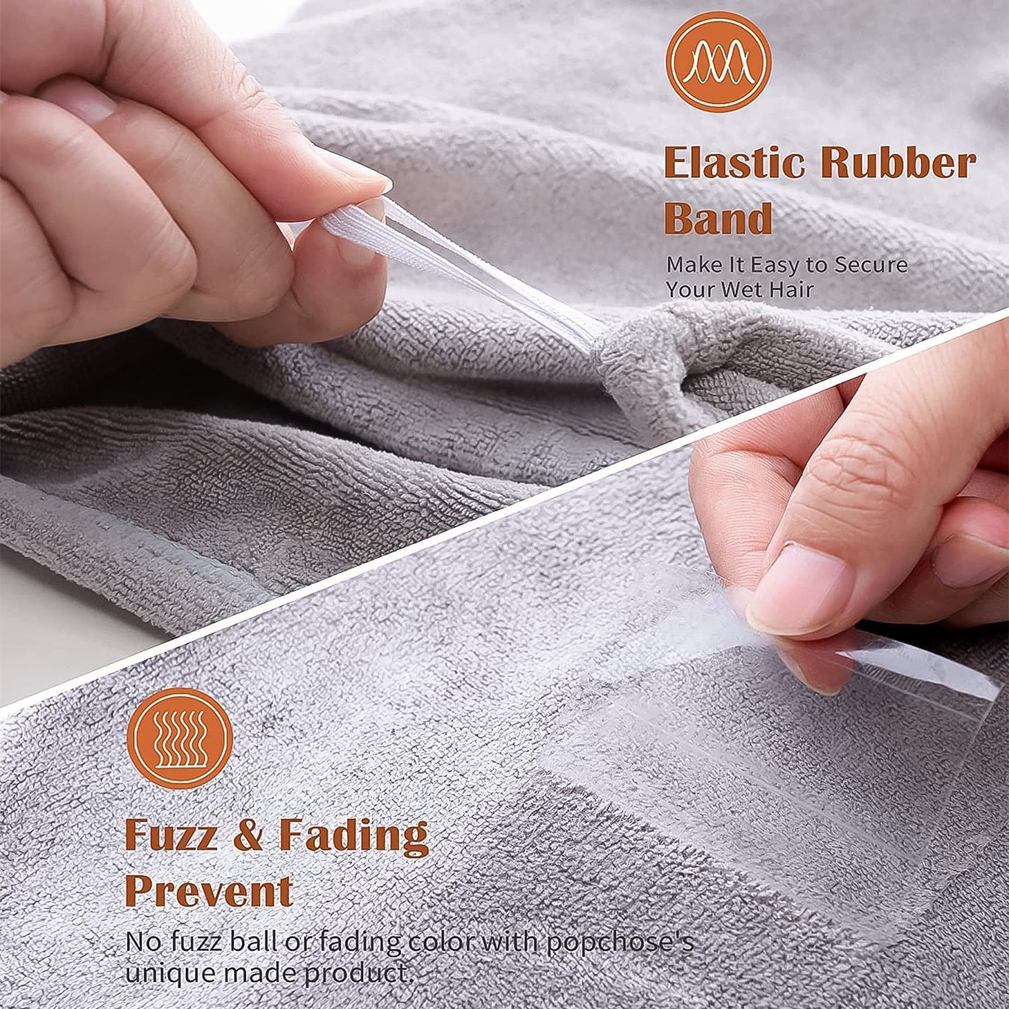  Quick Turban Hair-Drying Absorbent Microfiber Towel - scale and size reference