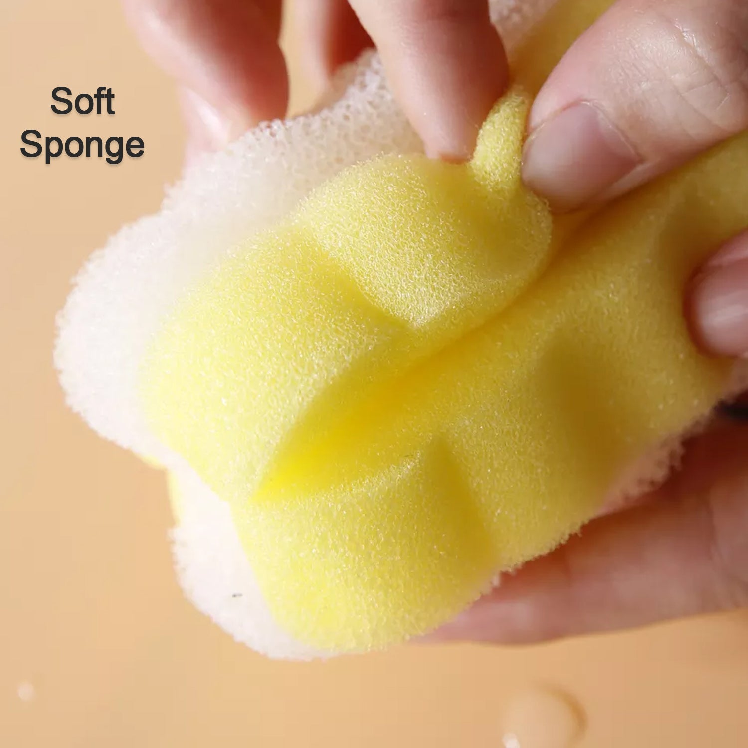 Reusable household sponge brush for washing cups, mugs and feeding bottles