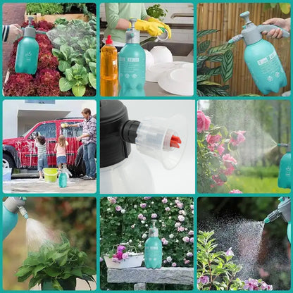 Garden foam sprayer 2L with adjustable nozzle for easy plant care and cleaning