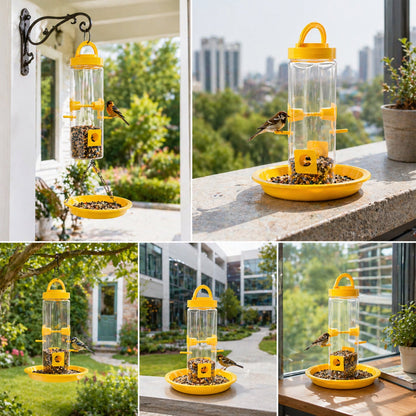 Hanging Bird Feeder with Feeding Ports for Garden & Backyard