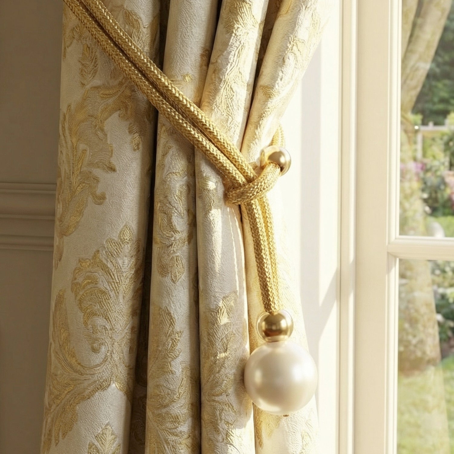 Stylish window curtain holder