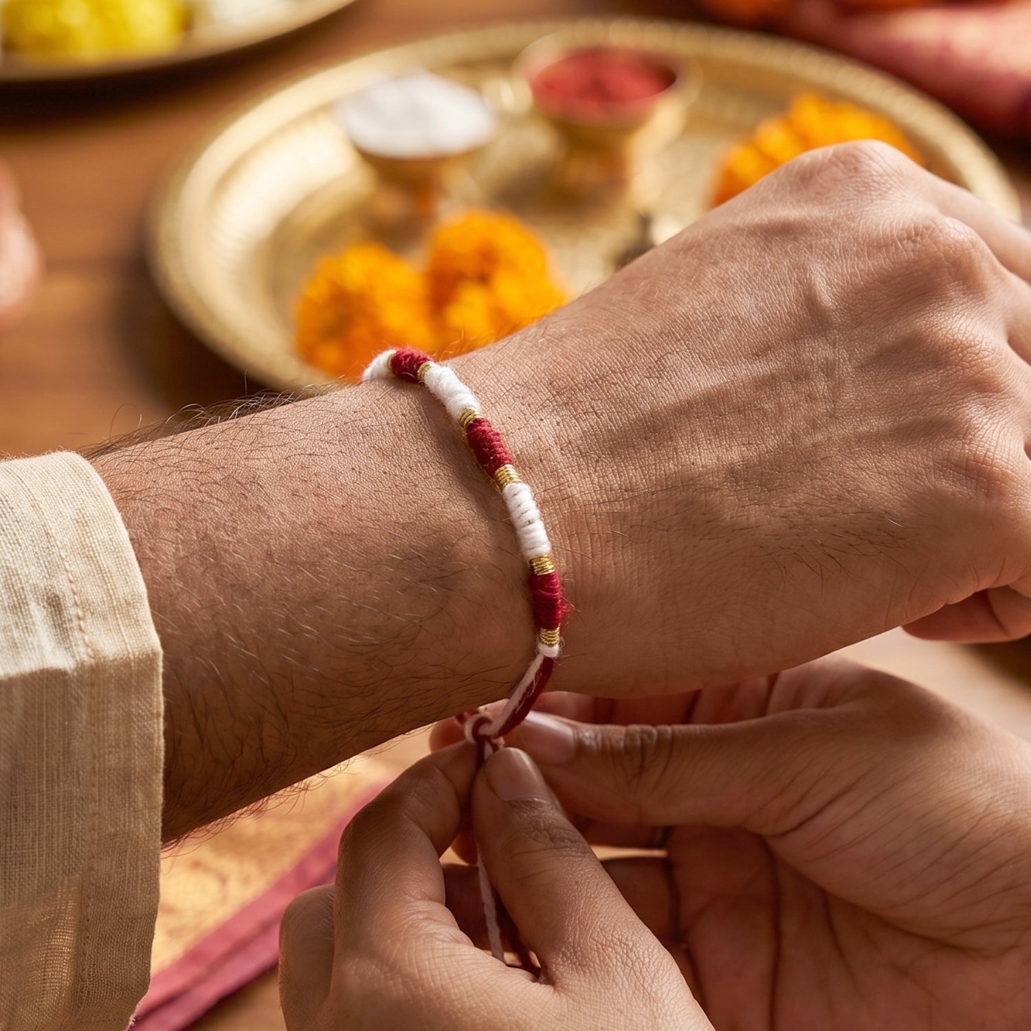 Simple Thread Rakhi for Rakshabandhan 