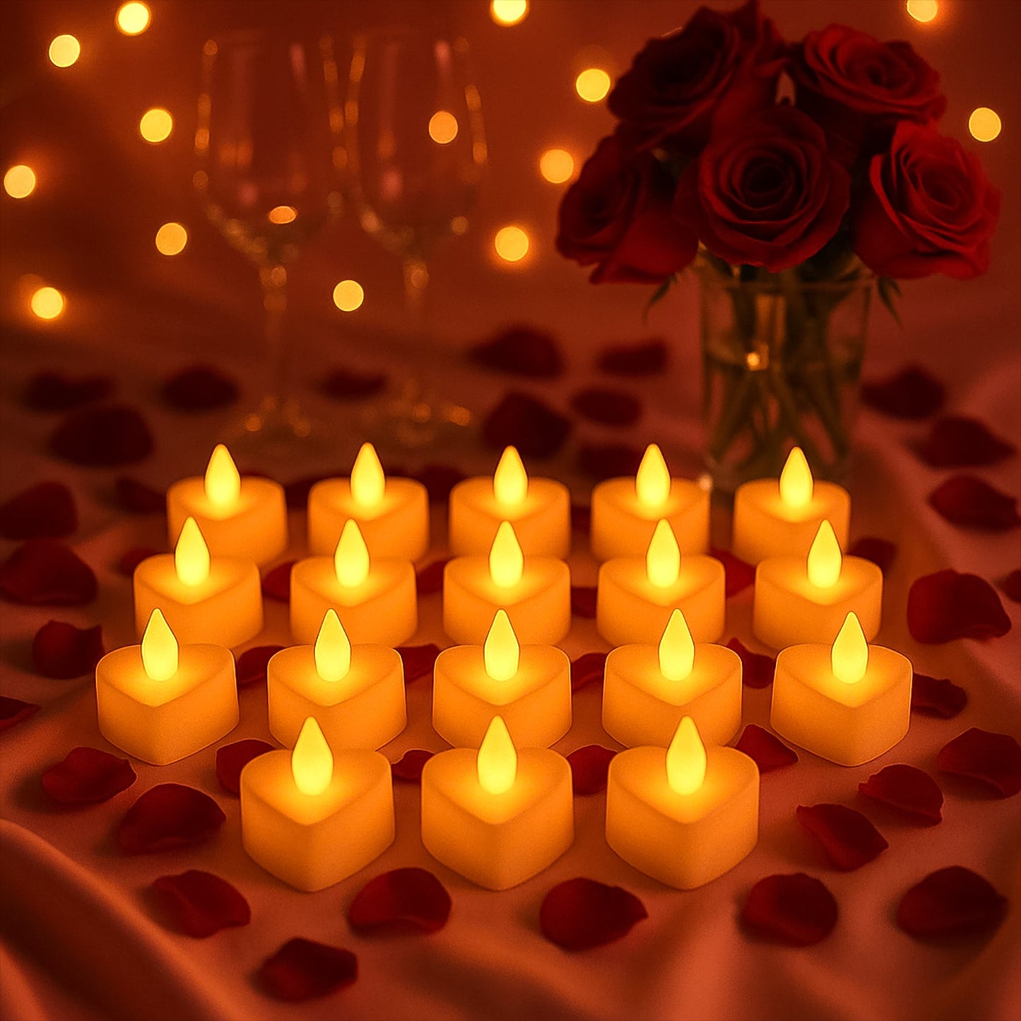 Festival Decorative LED Tealight Candles (24 Pc Set)
