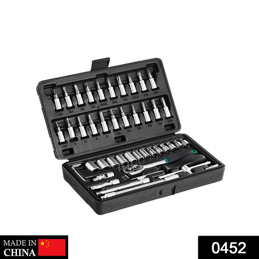  46pcs Metal Socket Set (Black, 46pcs) - in-use lifestyle shot