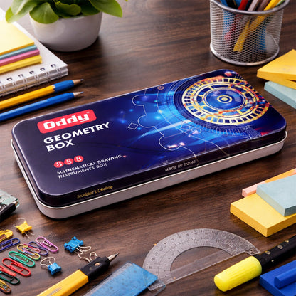 portable math geometry set with compass tools