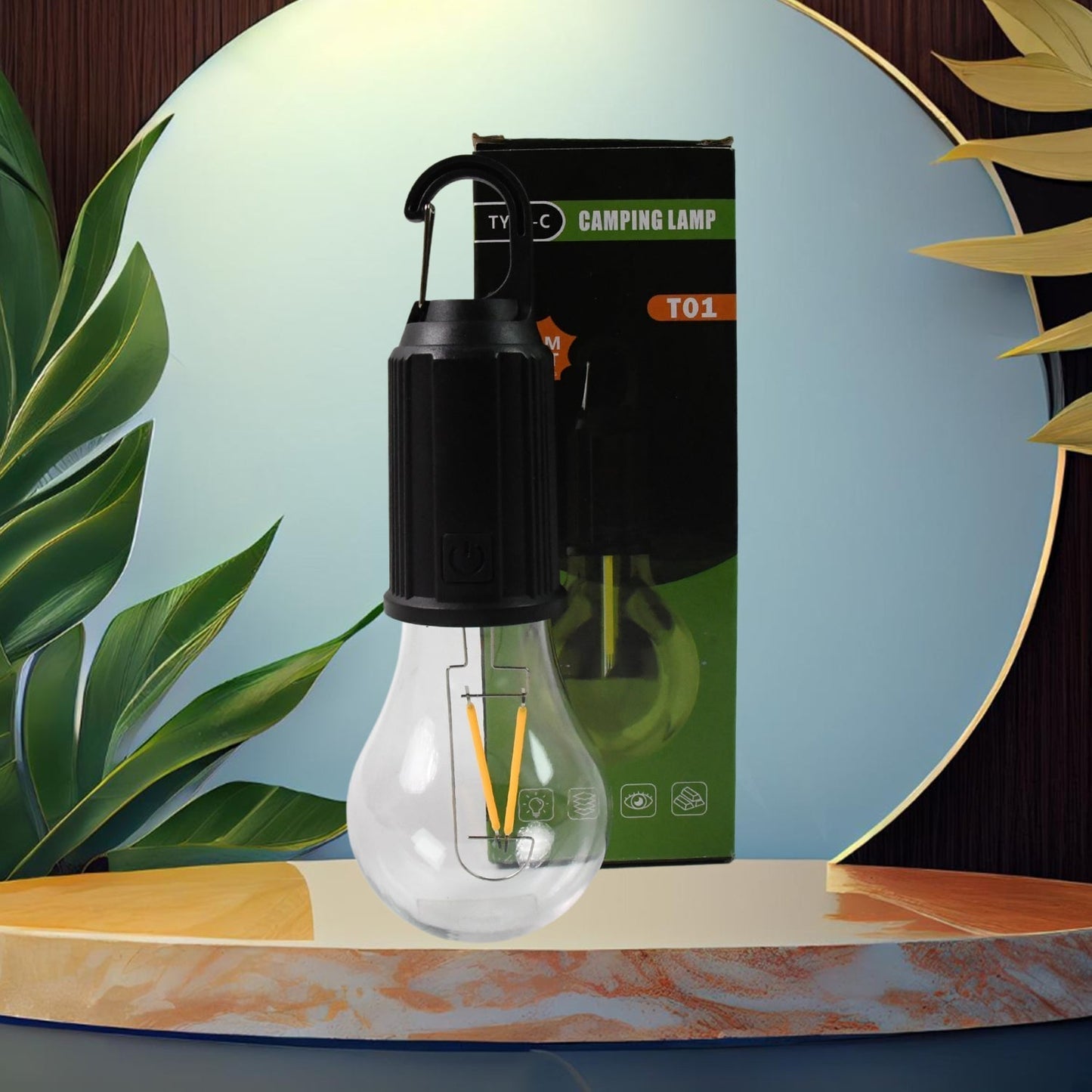  Rechargeable LED Camping Lantern 3 Modes Portable - packaging shot