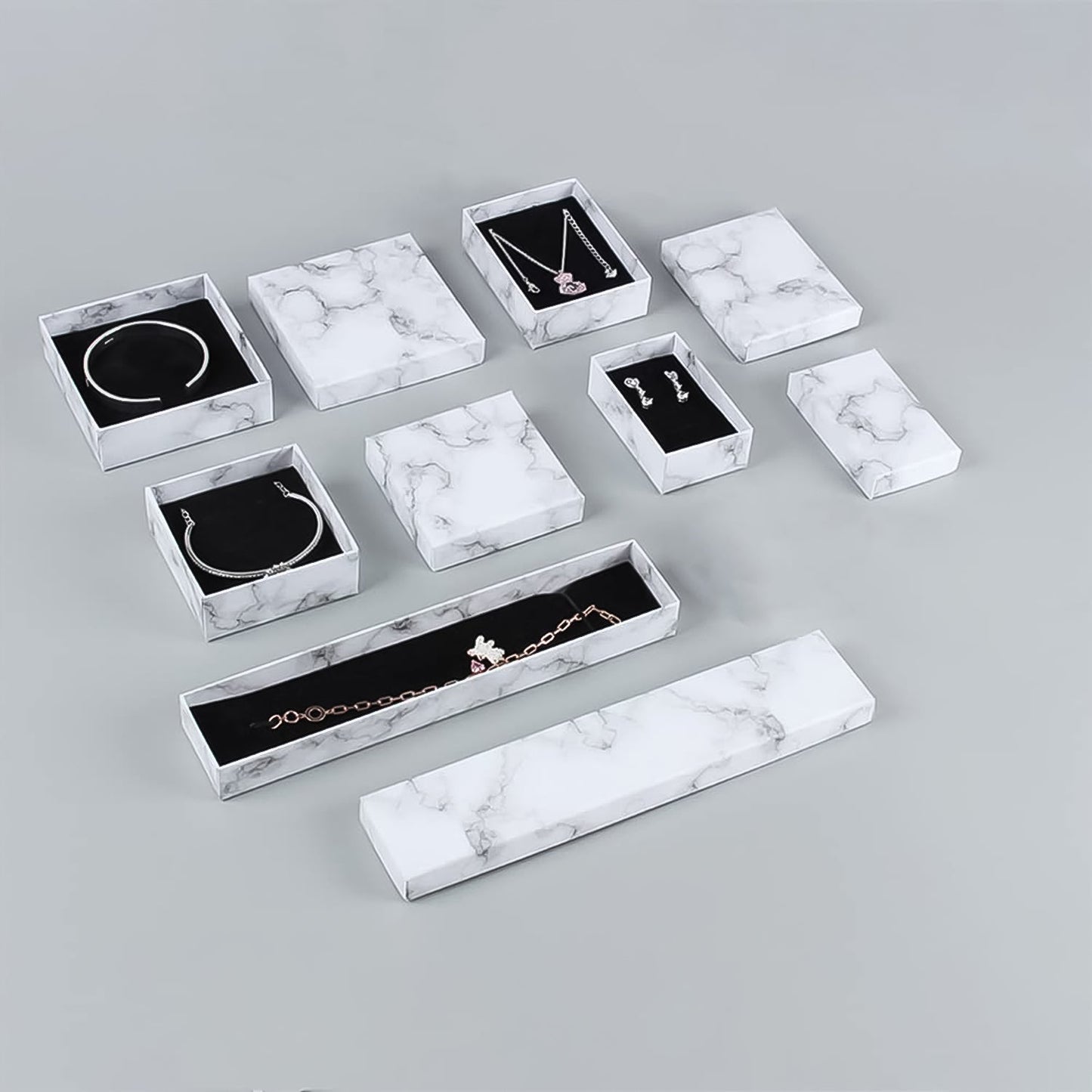 Small paper jewellery gift box set for necklace bracelet and ring India