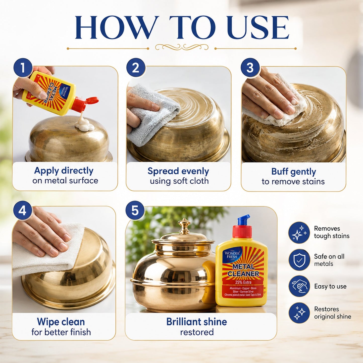 All Metal Cleaner for Polisher Protectant & Cleaner(250 ML)
