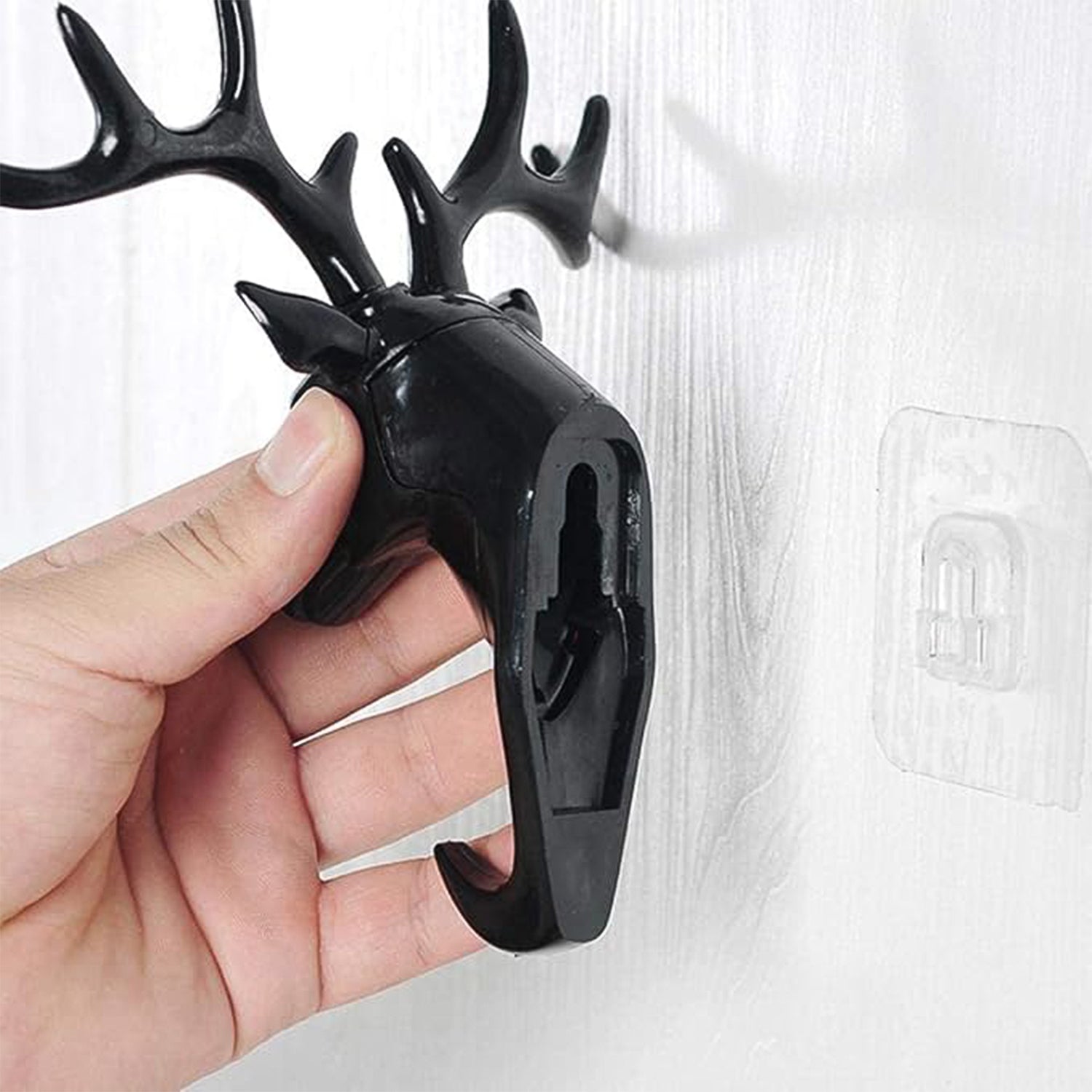 Deer Head Self Adhesive Wall Hook - scale