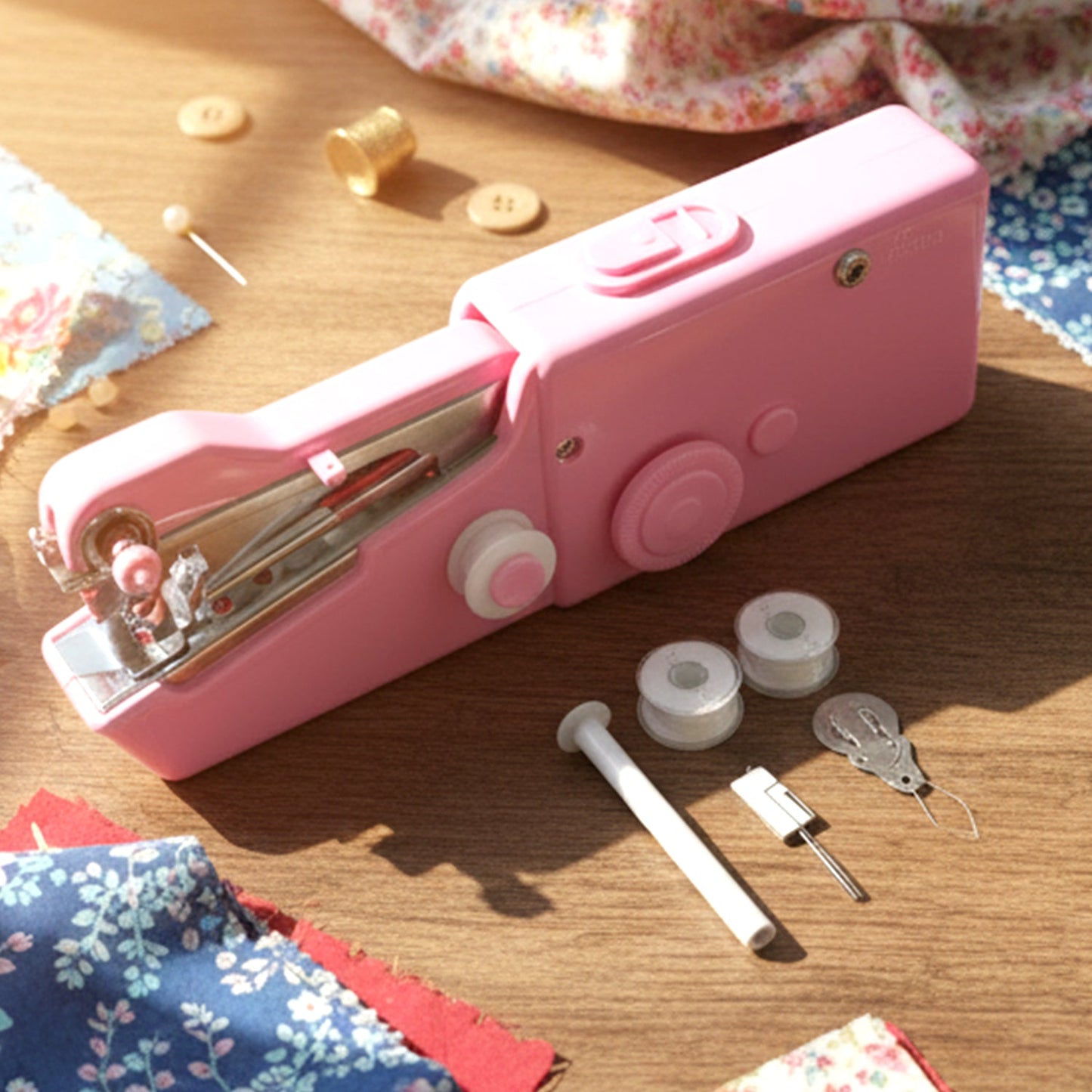 Lightweight portable sewing gadget