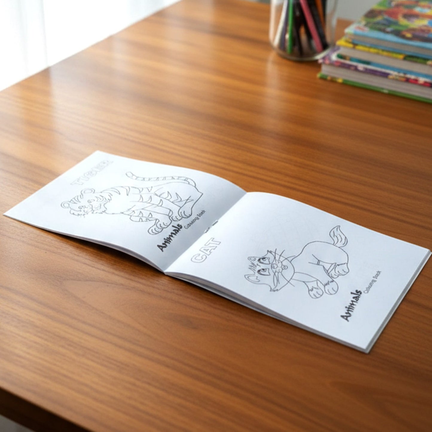 Kids Animal Theme Colouring Book Set ( 5 Pc /  Mix Color Books)