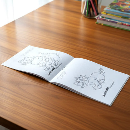 Kids Animal Theme Colouring Book Set ( 5 Pc /  Mix Color Books)