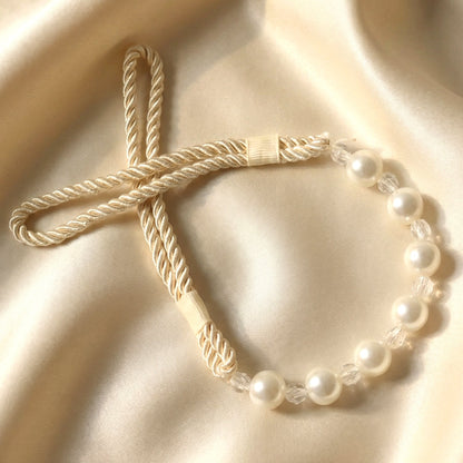 Fancy pearl beaded tieback