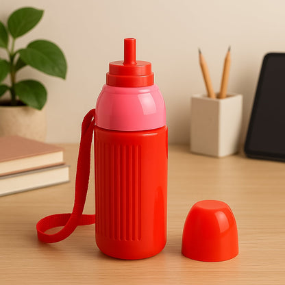 500ml Insulated Sports Water Bottle with Dori & Straw: Leakproof, BPA-Free, Kids
