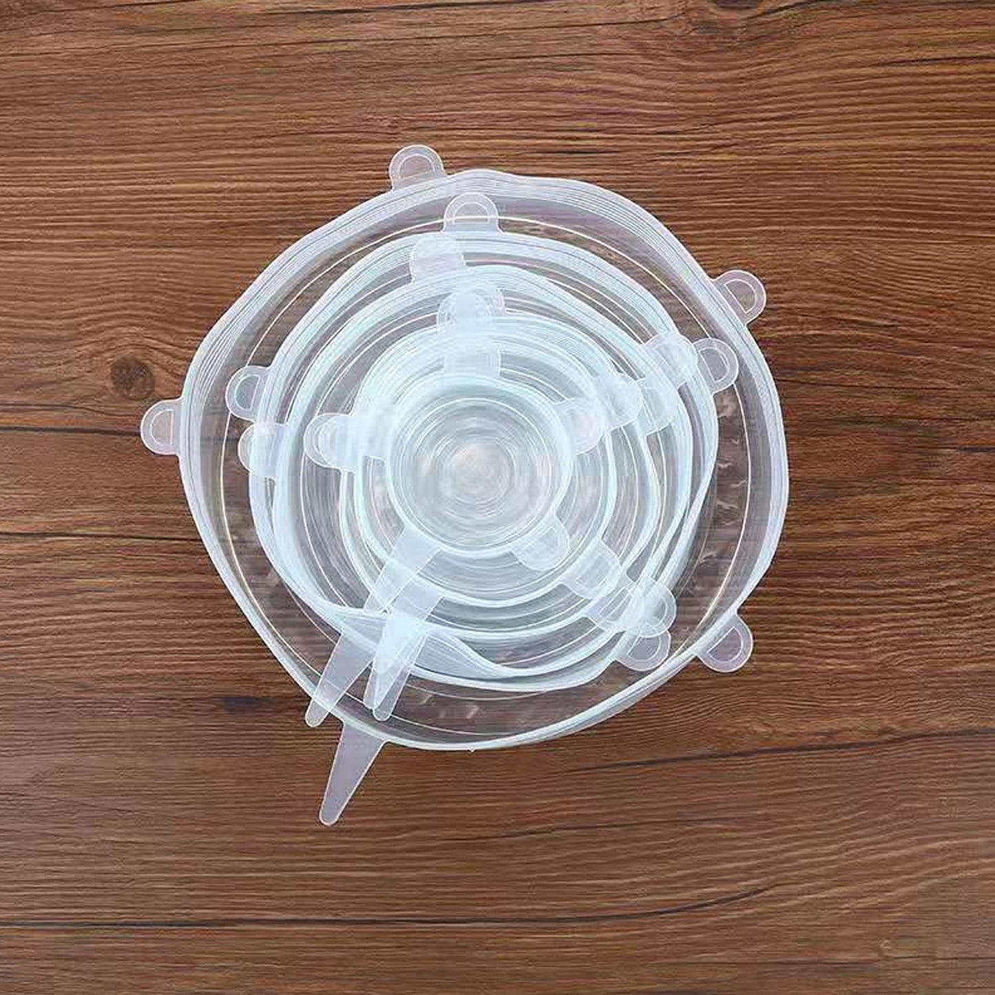Silicone Stretch Lids, Microwave & Freezer Safe Food Covers (6 Pcs Set /95 Gm )