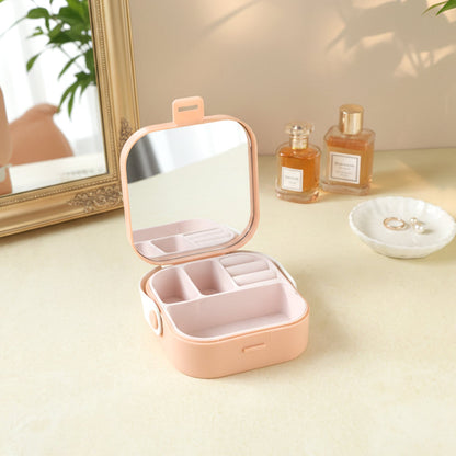 Mini jewellery box with mirror top view India