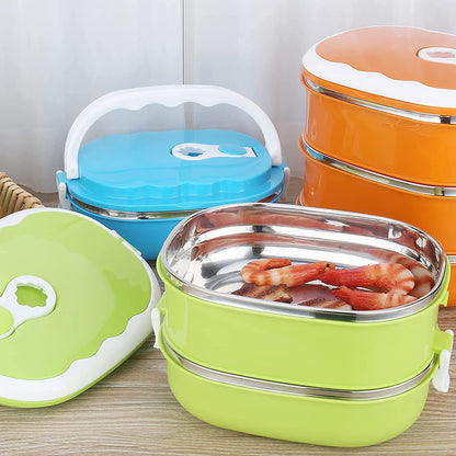 Lunch Box 900/1800ml Stainless Steel Kitchen Insulated Thermal Lunch Box