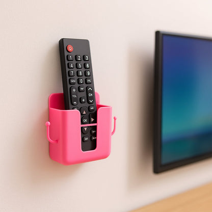 Wall Mounted Remote Storage Box with Side Hooks (4 Pcs Set)