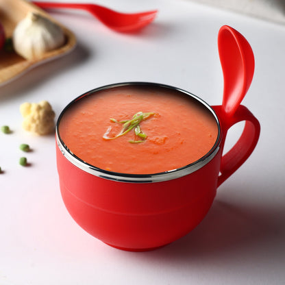 Steel Bowl and Spoon