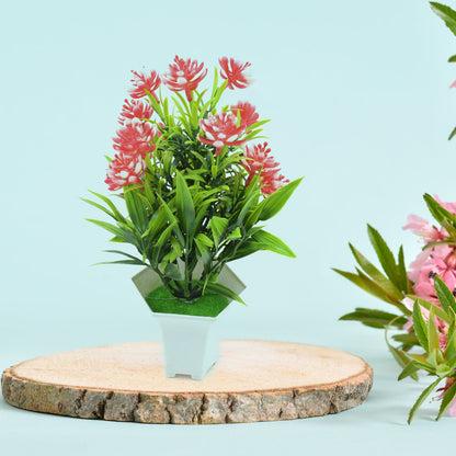 Wild Artificial Flower Plant for Home & Office Decor (1 Pc, Cute Pot)
