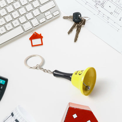 metal bell keychain ring