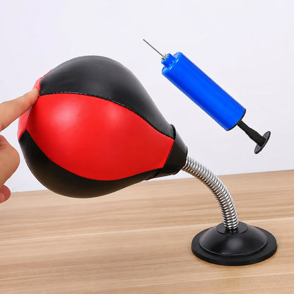 Inflatable Desktop Punching Bag with Air Pump (1 Pc)