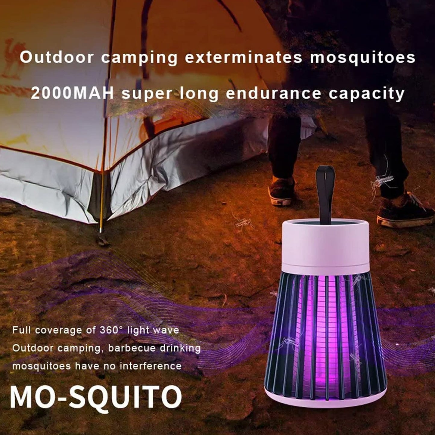  Mosquito Killer LED Lamp for Indoor & Outdoor (USB Powered) - scale and size reference