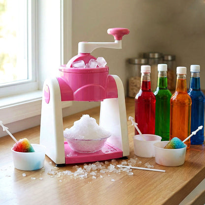 Manual snow ice machine