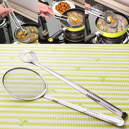  2-in-1 Stainless Steel Filter Spoon with Clip - scale and size reference
