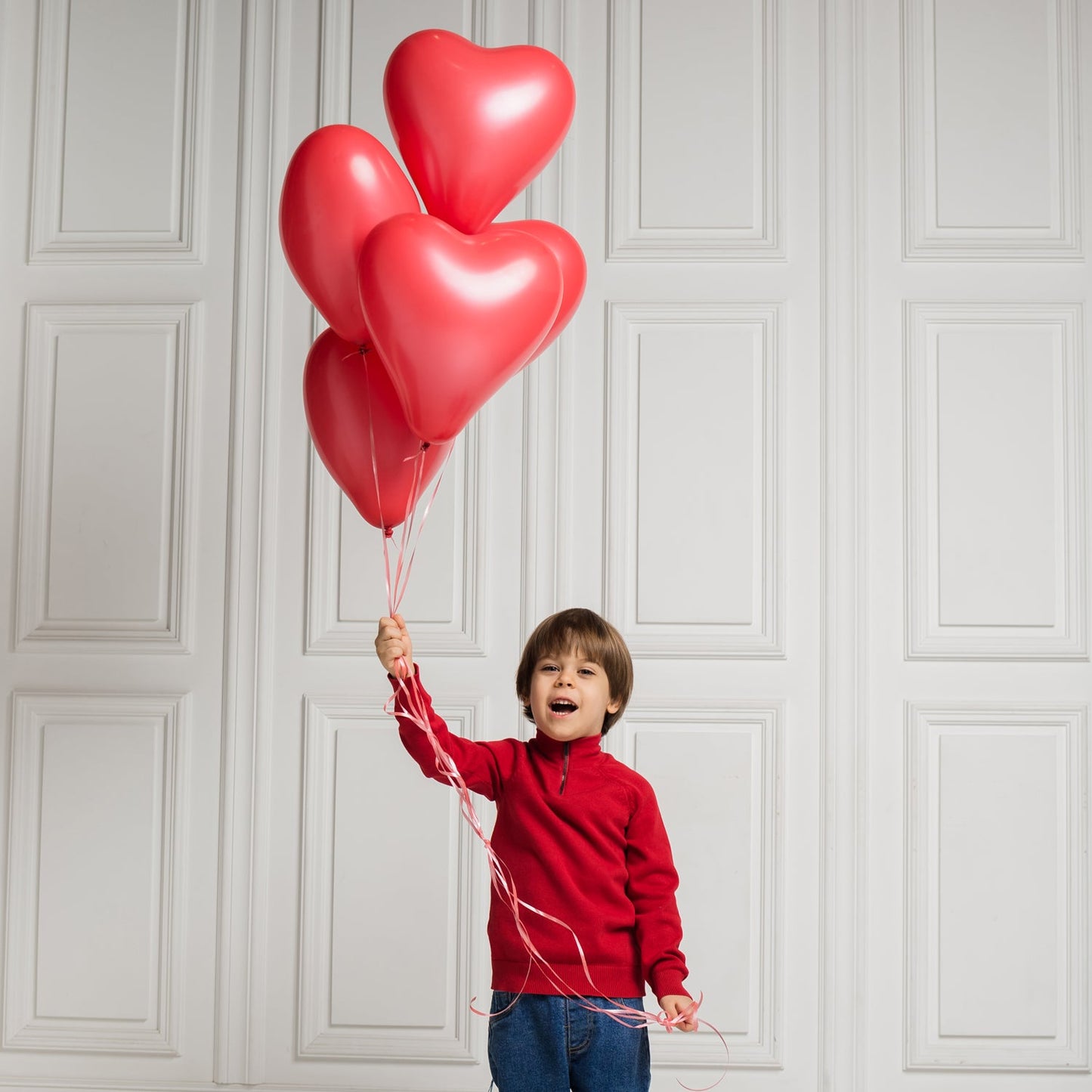 Colorful heart balloons
