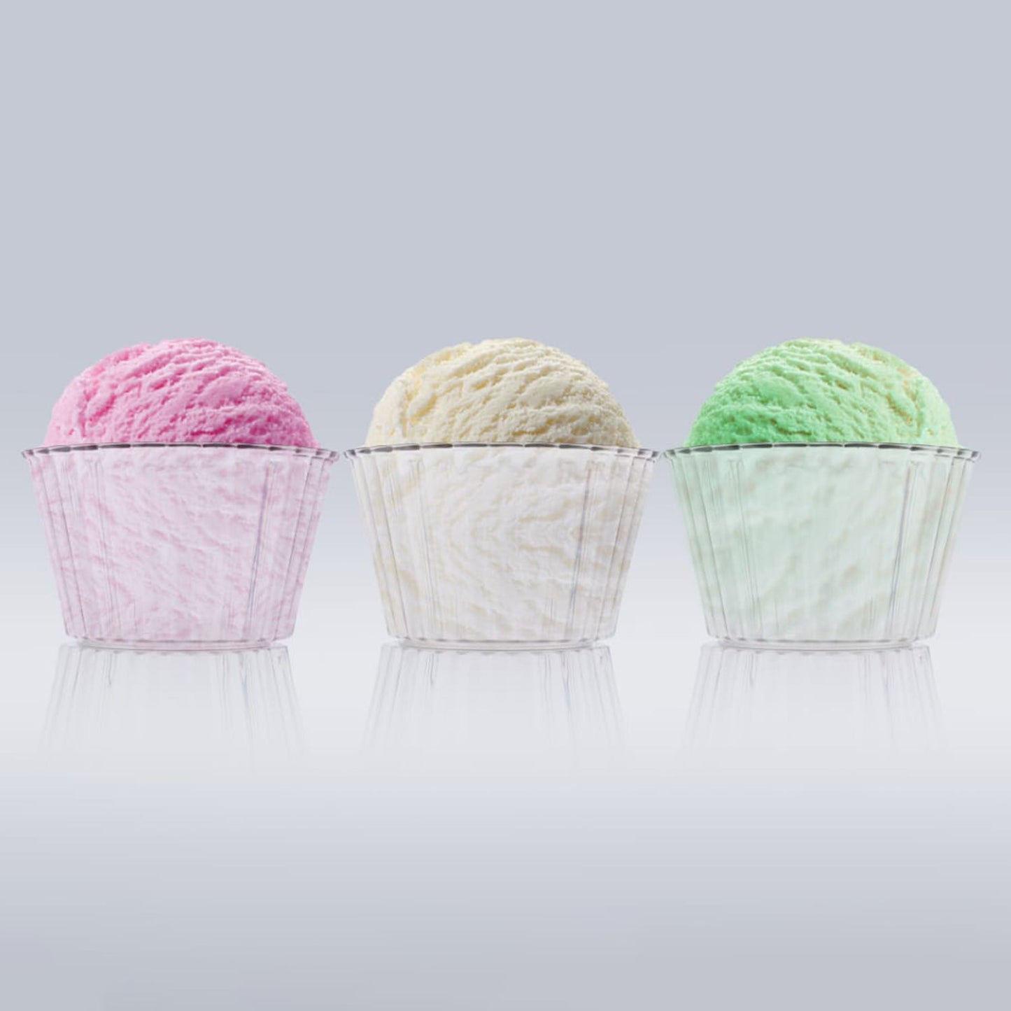 Premium Transparent Plastic Dessert Bowl Set – 6 Pieces