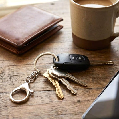 strong metal key ring for car and house keys