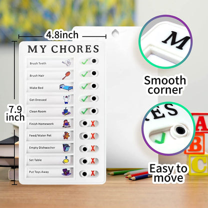 Portable Chores Note Board (20×12 cm, Mix Color)