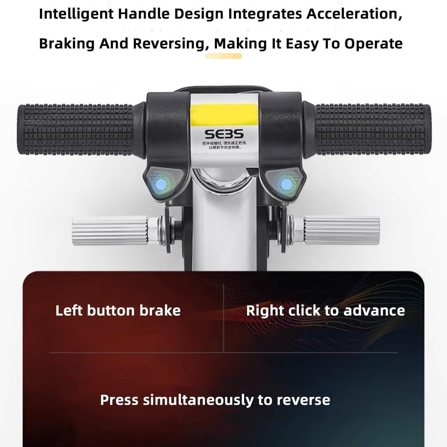  Electric Suitcase Smart Scooter Riding Luggage - specs detail shot