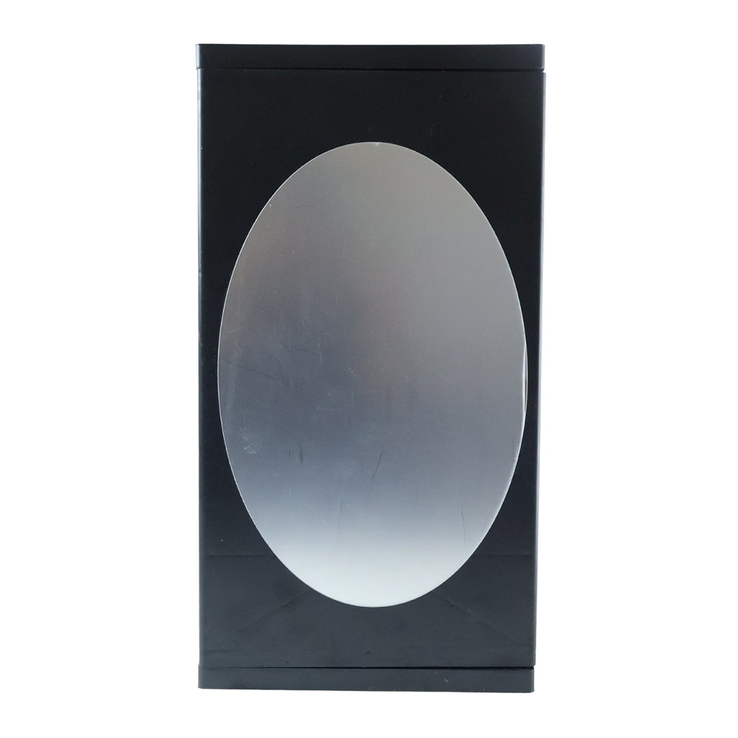 Space saving black storage cabinet