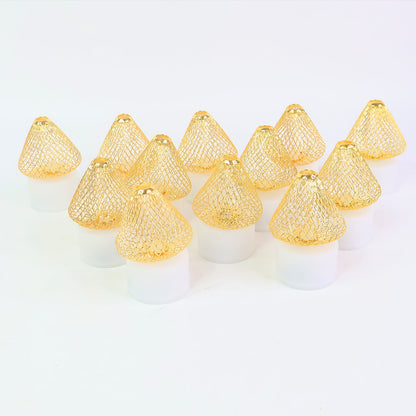 12 Candle Lights with Golden Net Cover