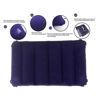  Velvet Air Inflatable Travel Pillow Blue - packaging shot