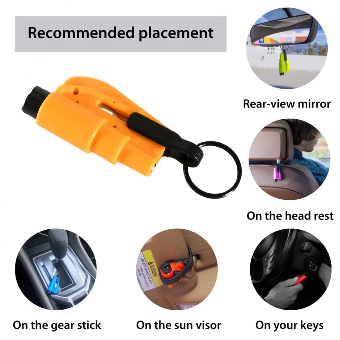 2-in-1 Emergency Safety Cutter – Keychain Tool for Glass Breaking