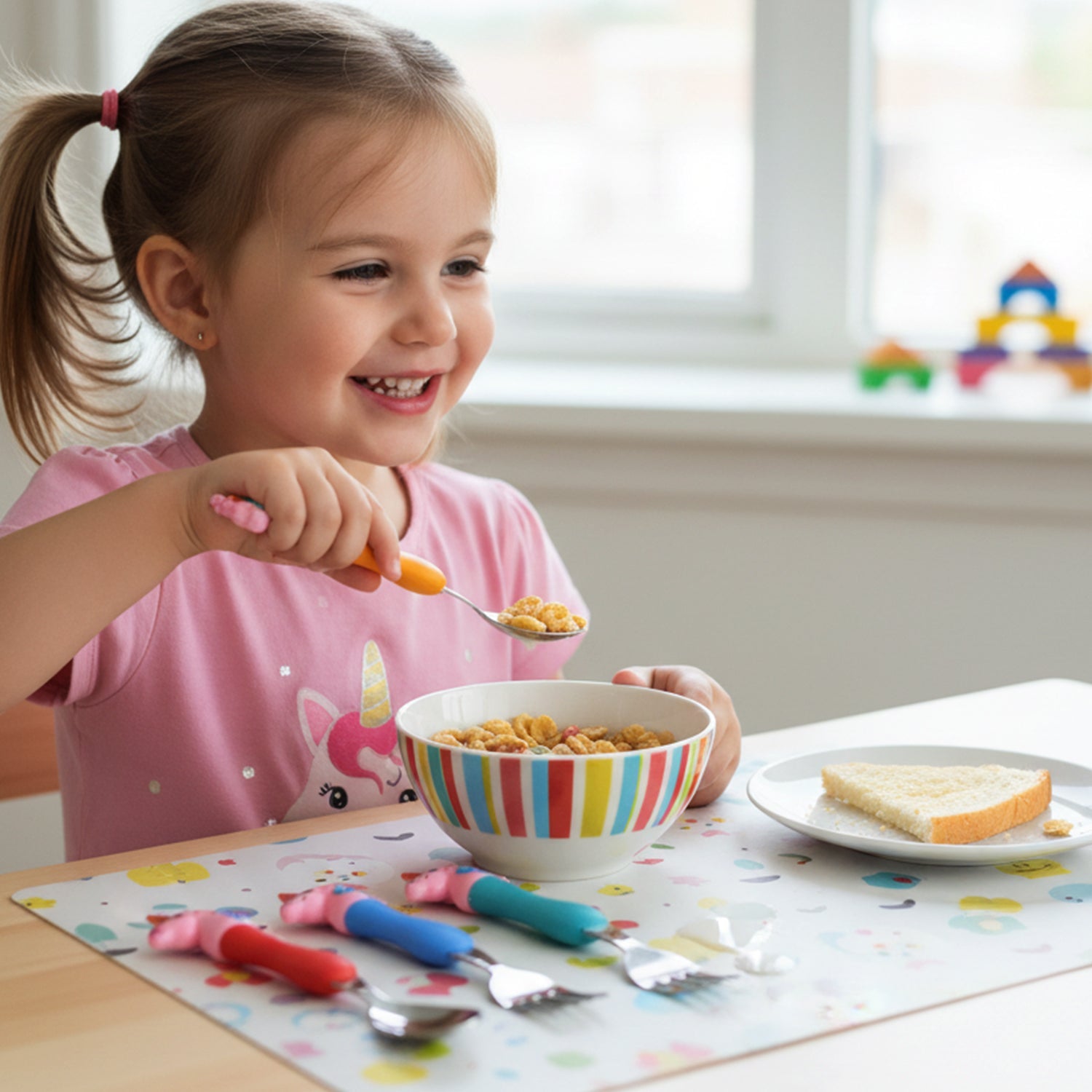 Cartoon unicorn tableware