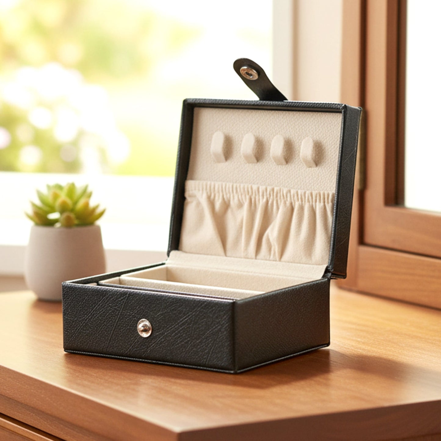 Multi-drawer jewellery organizer box back view India