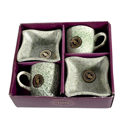  Ceramic Tea Cups Mug Set with Snacks 4 Pcs - packaging shot