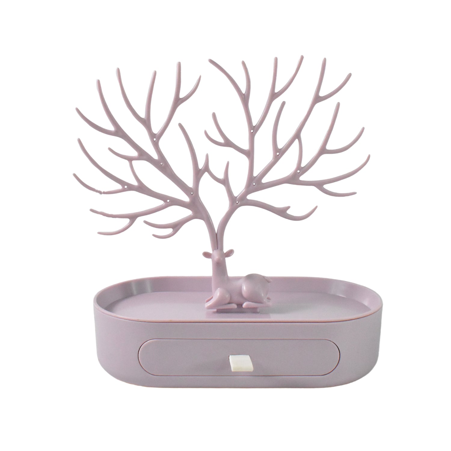 Compact jewellery holder rack with drawer open showing storage India