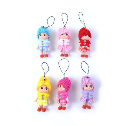 Decorative mini doll keychain combo