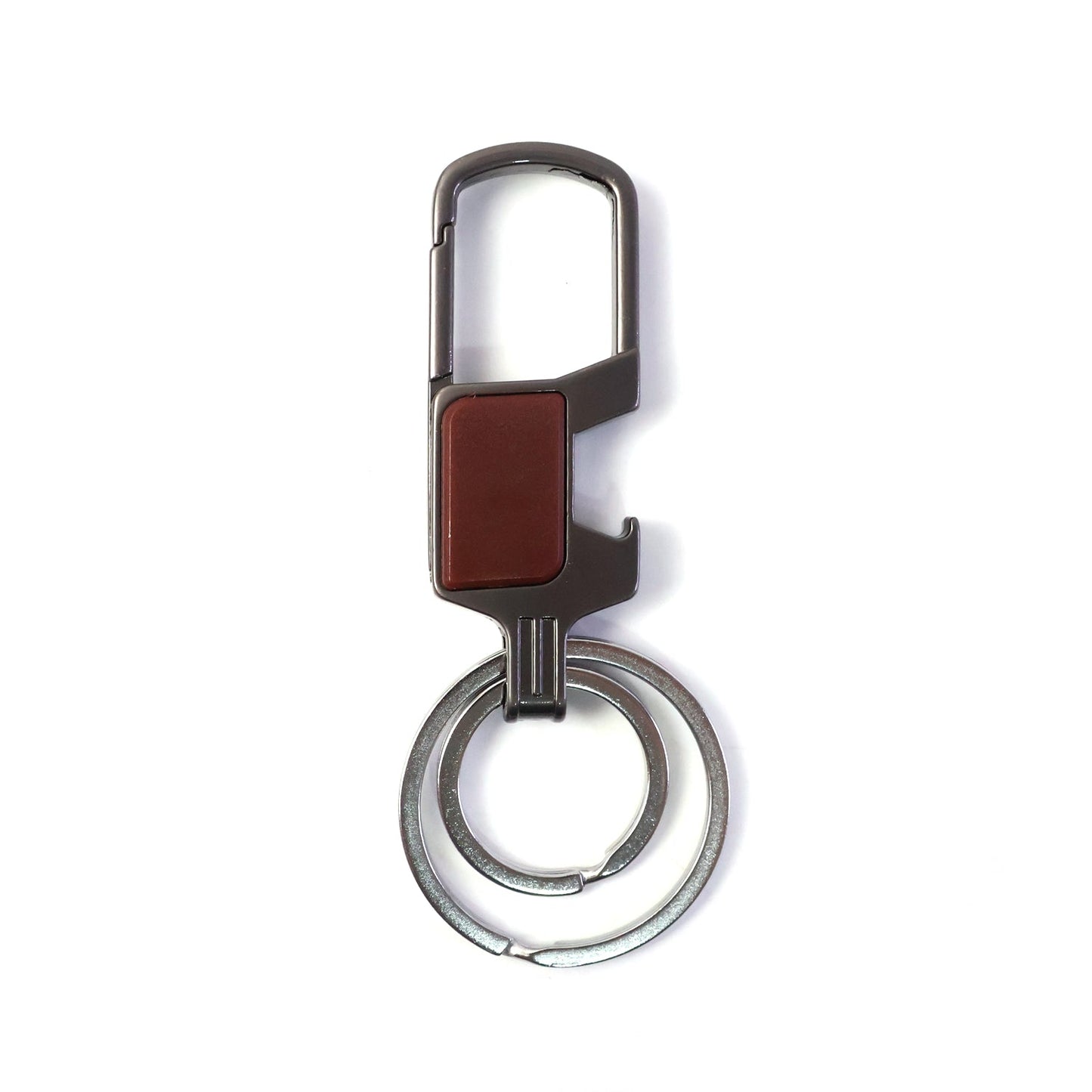 Premium Stylish Metal Key Holder with Safety Lock Clip Keychain (1 Pc)