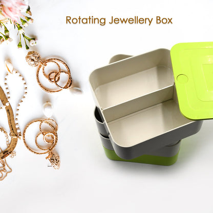 Rotating 4-layer jewellery organizer box for earrings and accessories India